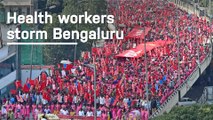 Asha workers stage massive protest in Bengaluru