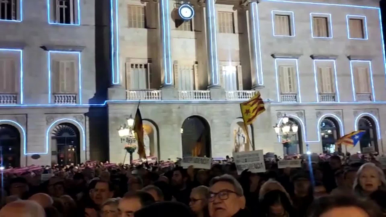Concentración de ANC en Barcelona contra la inhabilitación de Quim Torra