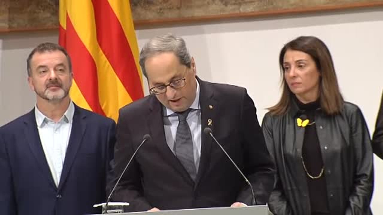 Torra pide convocar un pleno urgente y tilda la decisión de la JEC de "golpe de estado"