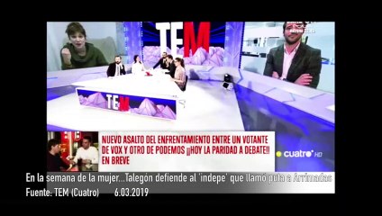 En la semana de la mujer...llega Talegón y niega que el bufón de la TV3 llamase puta a Inés Arrimadas