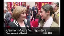 Carmen Maura, sin pelos en la lengua, se harta de la impertinente reportera: 