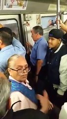Golpiza de una mujer a un acosador en el Metro de la Ciudad de México