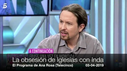 La obsesión de Iglesias con Inda no tiene fin: "¿Quién le protege?"