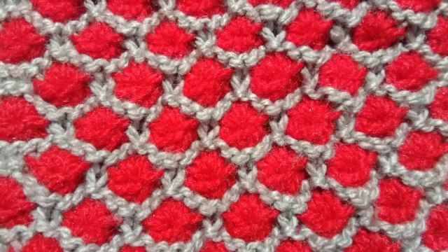 Beautiful knitting design in two colour for ladies and kids sweater