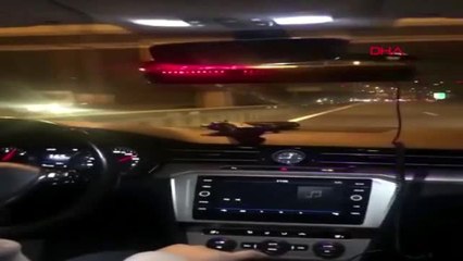 Tem otoyolu'ndaki çakarlı silahlı magandalar kamerada