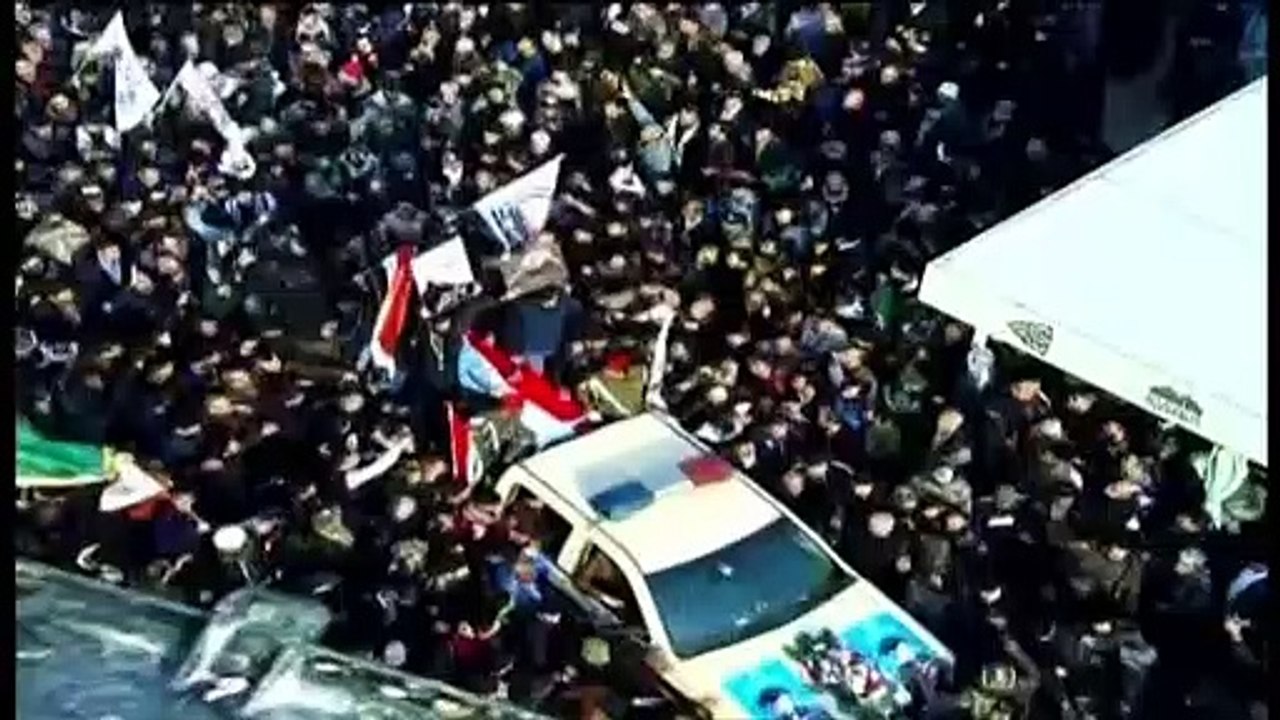 Trauermarsch in bagdad für getöteten iranischen general