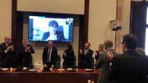 JxCat y Puigdemont aplauden a Torra en su reunión del Parlament