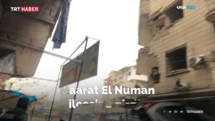 İdlib'de bombardıman anı TRT Arapça kamerasında
