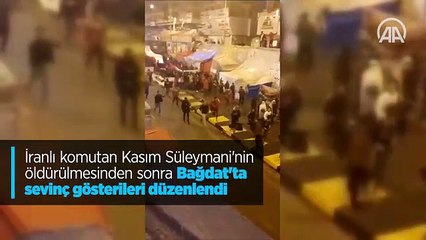İranlı komutanın öldürülmesinden sonra Bağdat'ta sevinç gösterileri düzenlendi
