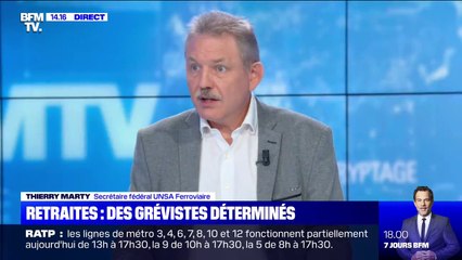 Retraites: Thierry Marty (UNSA Ferroviaire) dit "avoir espoir" de commencer "vraiment à négocier et à chercher un compromis"