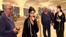 Khushi Kapoor spotted at Mumbai Airport with papa Boney Kapoor | FilmiBeat
