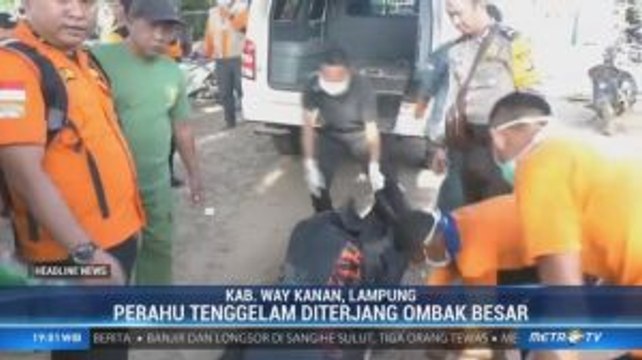 Perahu Motor Tenggelam di Sungai Way Kanan, Tiga Orang Tewas