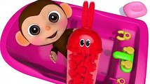 Learn Colors Baby Monkey Bunny Mold Bath Time Finger Song Nursery Rhymes for Kid