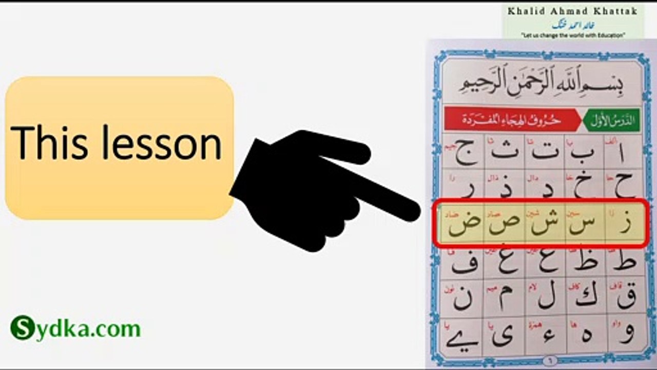 Al-Qa'ida Al-Noorania, Lesson 1 (1.3)