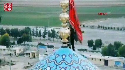 İntikam için camiye kırmızı bayrak astılar!