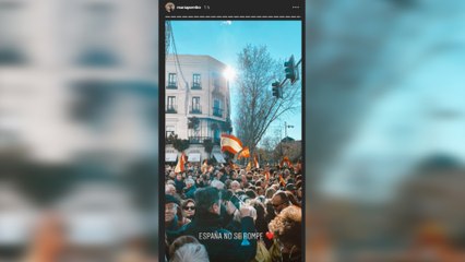 María Pombo acude a la manifestación por la unidad de España