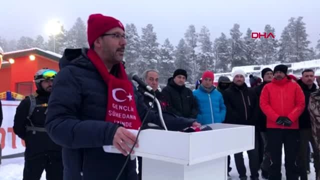 Kars sarıkamış harekatı'nın 105'inci yılında kahraman ecdad anısına yapılan şehit heykellerinin...