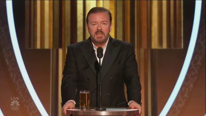 Ricky Gervais dézingue tout le monde du cinéma dans son speech des Golden Globes 2020