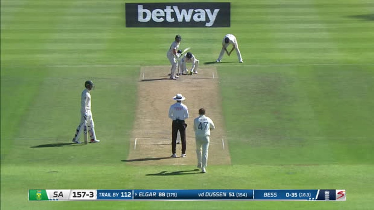 England make major breakthrough as Elgar bows out