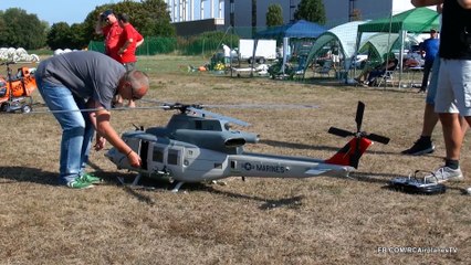 AMAZING STUNNING HUGE RC BELL UH-1Y HUEY TURBINE SCALE MODEL HELICOPTER FLIGHT DEMONSTRATION