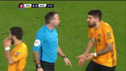 Matt Doherty disallowed Goal - Wolves 0 -0 Manchester United