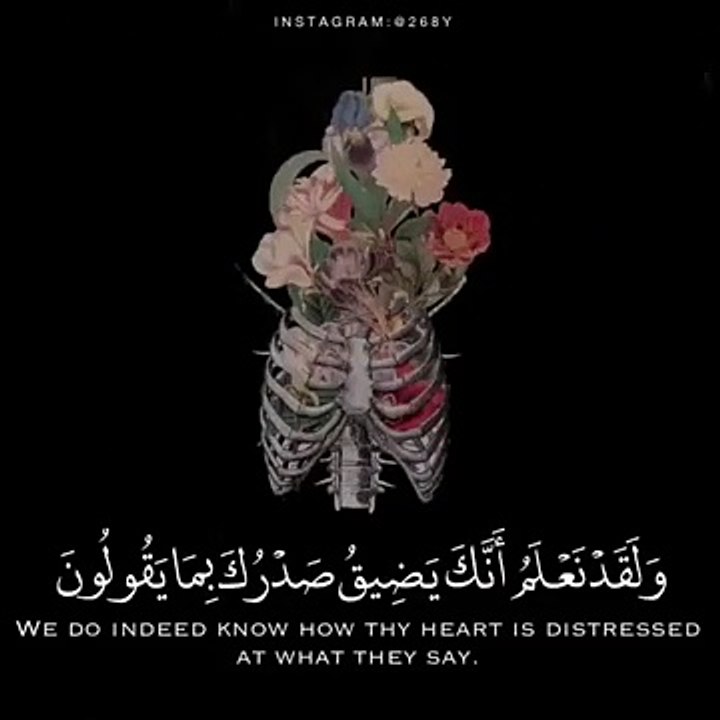 قوله تعالى ولقد نعلم انك يضيق صدرك بما يقولون