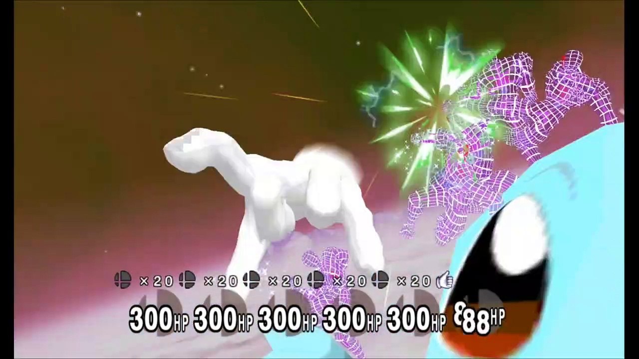 Super Smash Bros. Melee Crazy Mod Request- 5 Wireframes vs. Crazy Hand