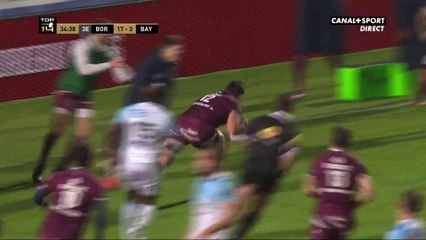 Rémi Lamerat pour le 3e essai bordelais - Top 14