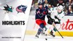 NHL Highlights | Sharks @ Blue Jackets 01/04/20