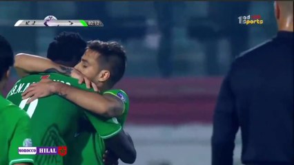 ملخص مباراة الرجاء البيضاوي ومولودية الجزائر 2-1 مباراة الجنون