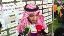 أجواء الفرحة النصراوية من أرض الملعب بعد الفوز بالسوبر السعودي