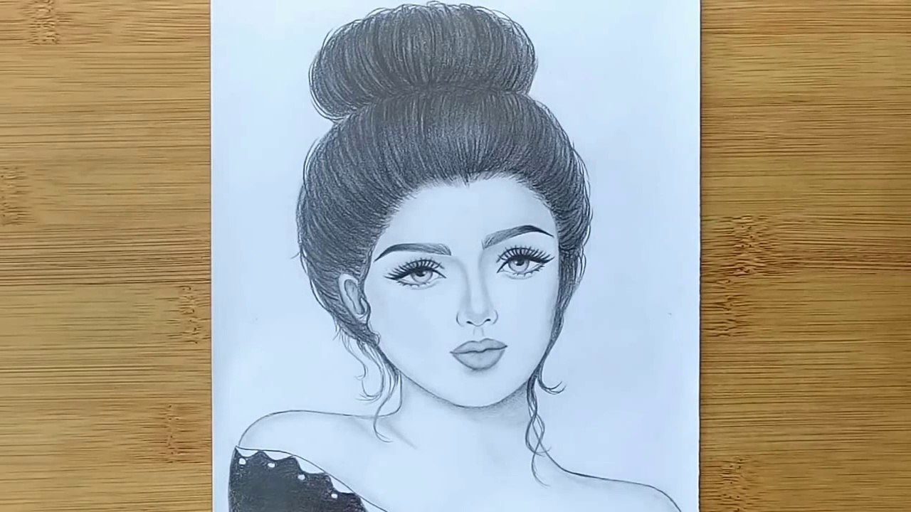 How to draw Cute Girl Beginners Pencil sketch