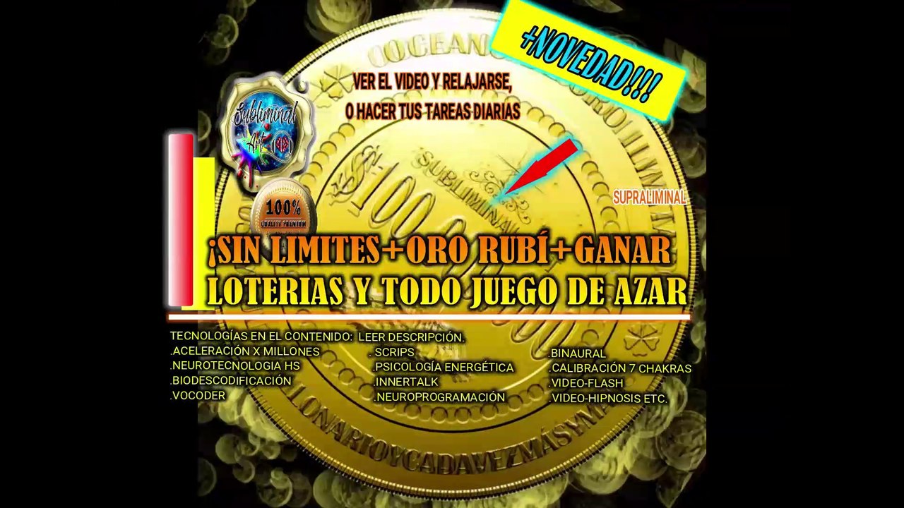 ✅SIN LIMITES+ORO RUBÍ+GANAR LOTERIAS Y JUEGOS DE AZAR!!! SÚPER EFECTIVO!!!✅