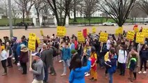Las protestas en la Casa Blanca