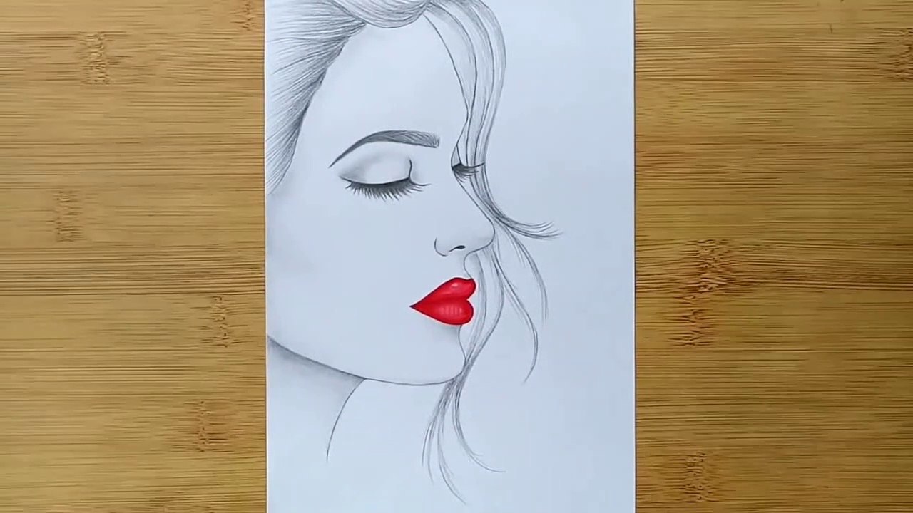 How to draw side face of female for beginners || Easy Way to Draw ...