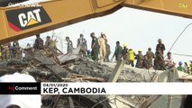 ویدئو؛ نجات افراد از زیر آوار در کامبوج