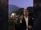 Juan Guidó y el liberado Leopoldo López: 