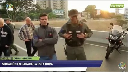Juan Guaió y Leopoldo López en las calles de Caracas