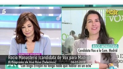 Rocío Monasterio: "Las ideas de la izquierda solo llevan a la miseria"