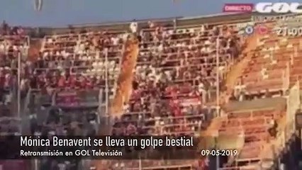 Sobrecogedor: el tremendo pelotazo que se lleva la pobre reportera de Gol Televisión