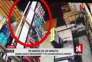 Comas: sujetos robaron 1000 soles de minimarket