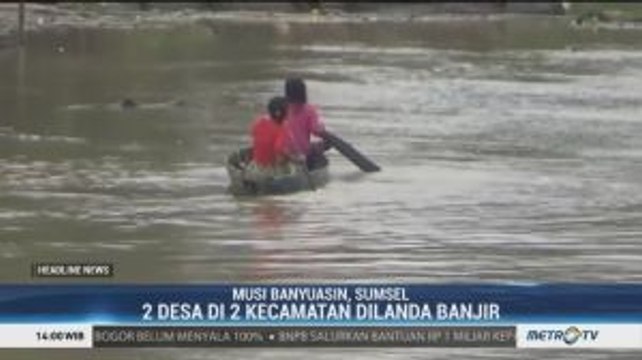 Intensitas Hujan Tinggi, Dua Kecamatan di Musi Banyuasin Terendam Banjir