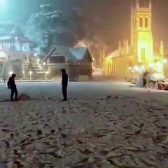 Night view of snowfall ☃️