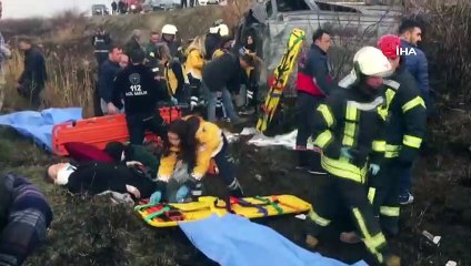 Köpeğe çarpmamak için direksiyon kırdı: 2 ölü, 9 ağır yaralı