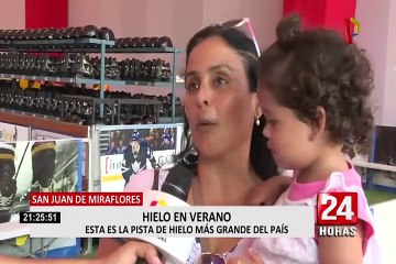 SJM: presentan la pista de hielo más grande del Perú