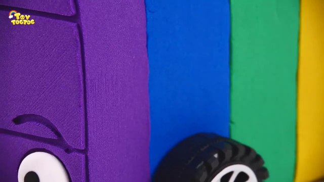 DIY How to make Kinetic Sand Tayo Bus - Kinetic Sand Cutting - Satisfying Videos #ToyTocToc