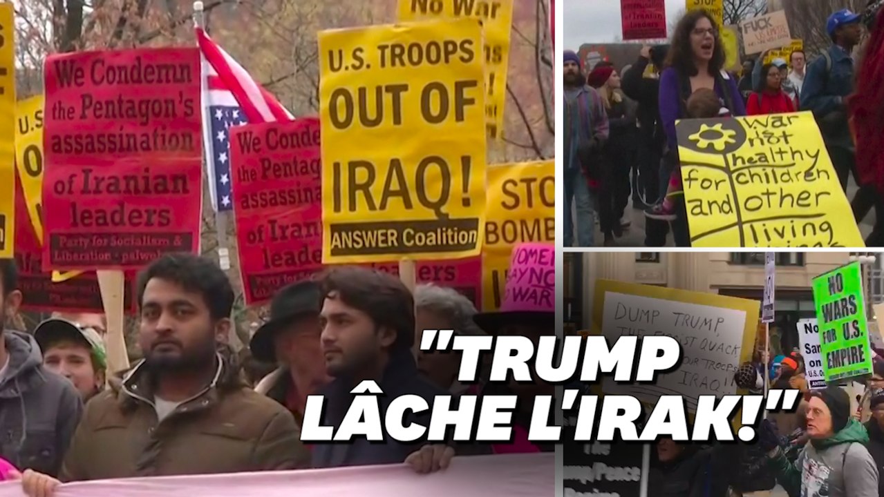 "Pas de guerre contre l'Iran", scandent ces manifestants aux États-Unis