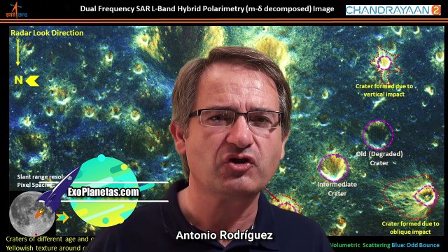 Misión Lunar: Asombrosas imágenes del nuevo radar del orbitador indio Chandraayan-2
