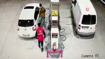 Benzin parasını ödemeden böyle kaçtılar