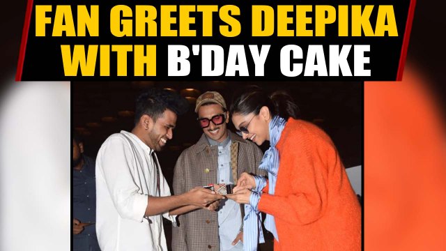 Deepika celebrates 34th birthday with Ranveer and fan at Mumbai airport | Oneindia News
